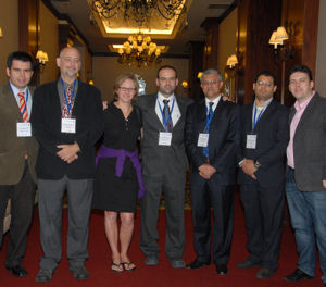 Attendees of the Chilean hospital medicine meeting included L-R Luis Rojas ACP Member Chile James Newman FACP US Catherine Newman MD US Andres Aizman ACP Member Chile Sanjay 